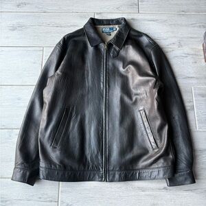 VINTAGE POLO RALPH LAUREN LEATHER GENUINE LEATHER JACKET